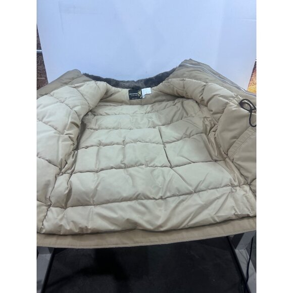 Vintage '80's Men's Browning Goose Down Coat Faux Fur Collar w/Hood Size 40 - Picture 5 of 16